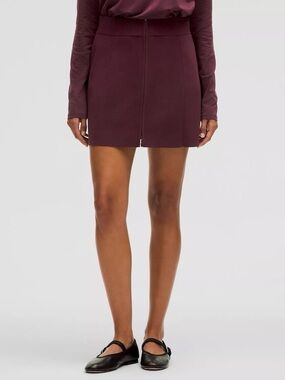 Lululemon Ribbed Knit Mini Skirt in Garnet - Extra Small NWOT